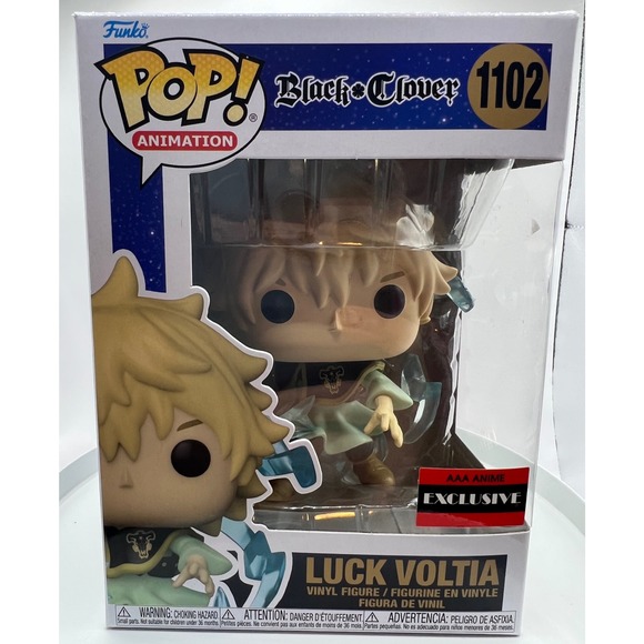 Funko Pop! Animation Black Clover Luck Voltia 1102 AAA Anime Exclusive - Picture 1 of 4